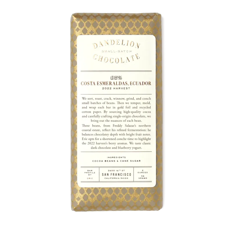 Costa Esmeraldas Ecuador 85%, Dandelion -56g