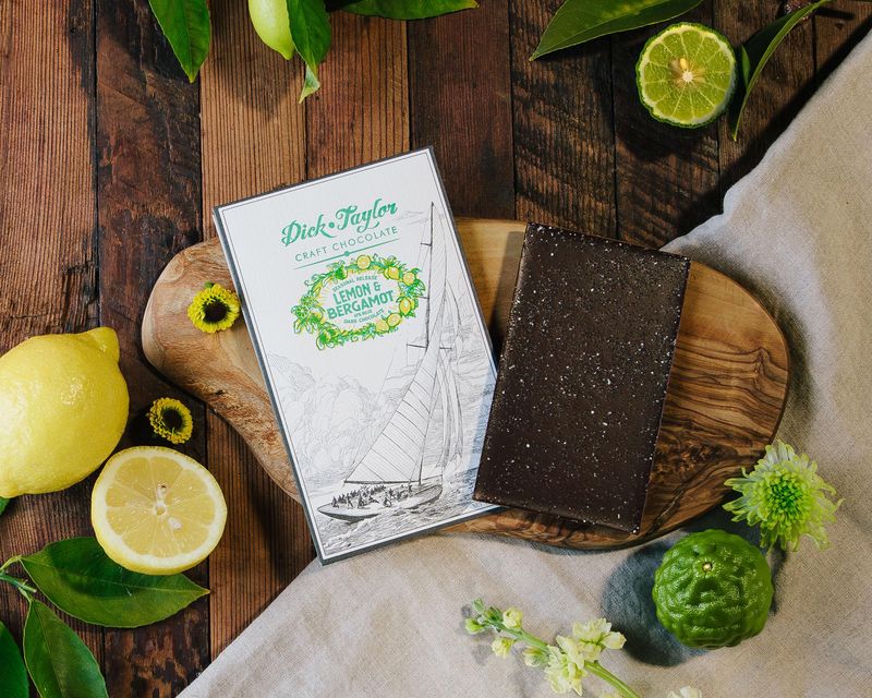 Lemon and Bergamot Dark Chocolate 65%, Dick Taylor -2oz