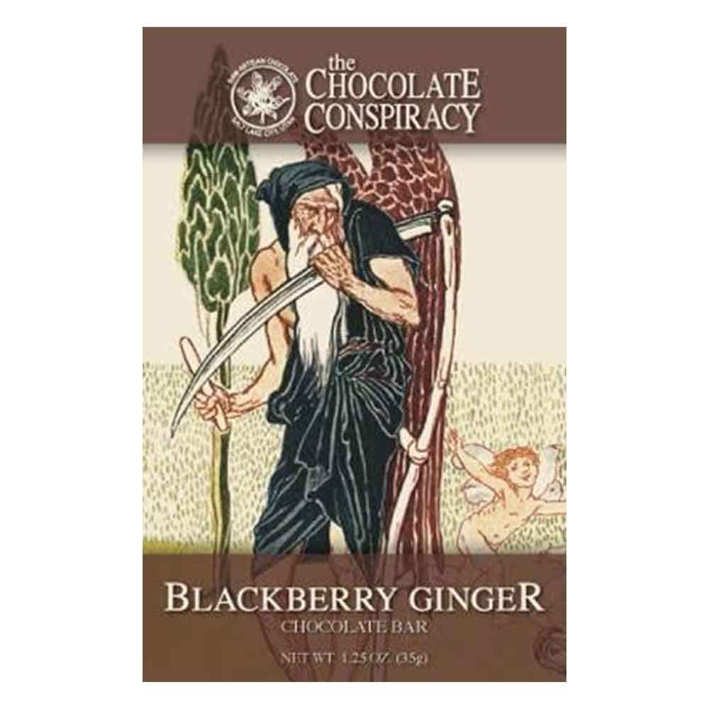 Blackberry Ginger 73% Bar, Chocolate Conspiracy -1.25oz