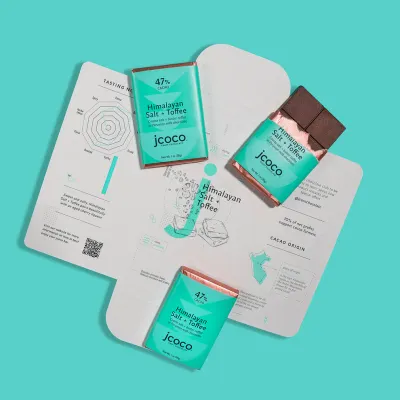Himalayan Salt Toffee Milk Chocolate 47% Mini, Jcoco -1oz