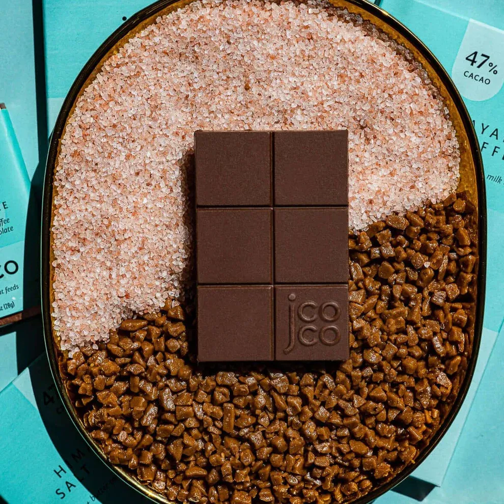 Himalayan Salt Toffee Milk Chocolate 47% Mini, Jcoco -1oz