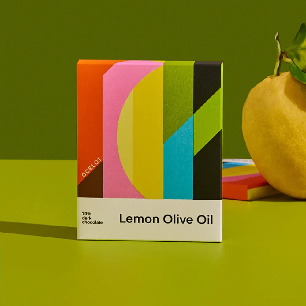 Lemon Olive Oil Dark Chocolate, Ocelot -70g