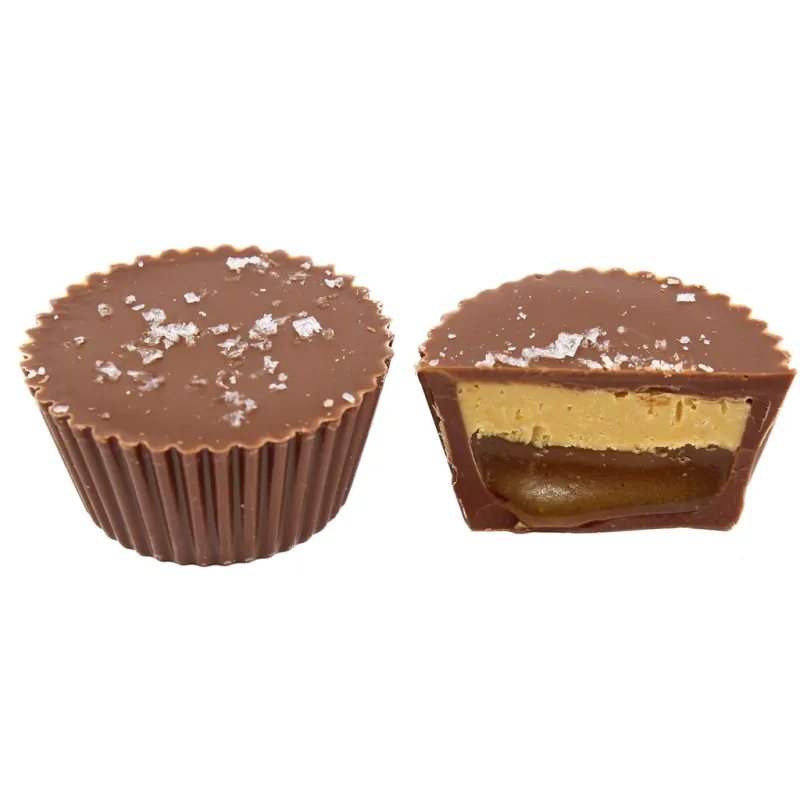Milk Chocolate Peanut Butter Cups with Caramel and Sea Salt, Fruition -45g