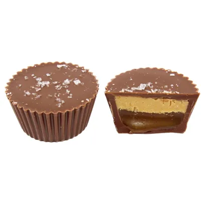 Milk Chocolate Peanut Butter Cups with Caramel and Sea Salt, Fruition -45g