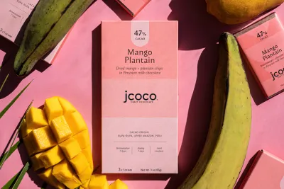 Mango Plantain Milk Chocolate 47% Mini, Jcoco -1oz