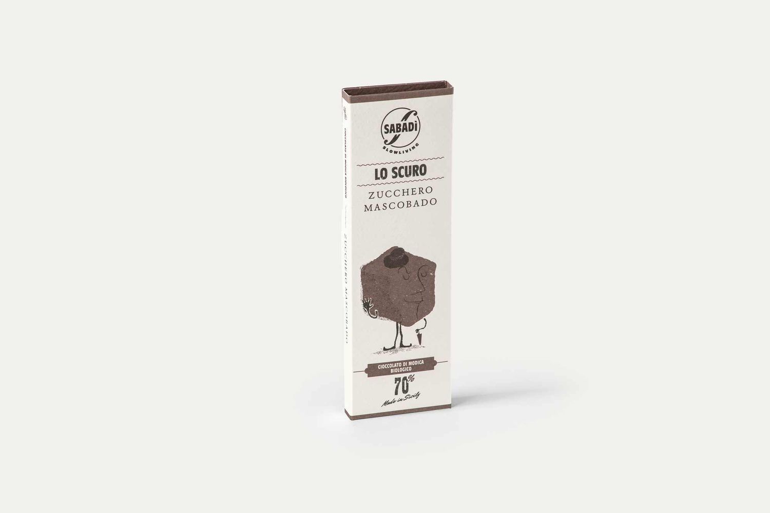 Lo Scuro Organic Modica Chocolate 70% w/Mascobado Sugar, Sabadi- 50g