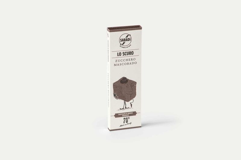 Lo Scuro Organic Modica Chocolate 70% w/Mascobado Sugar, Sabadi- 50g