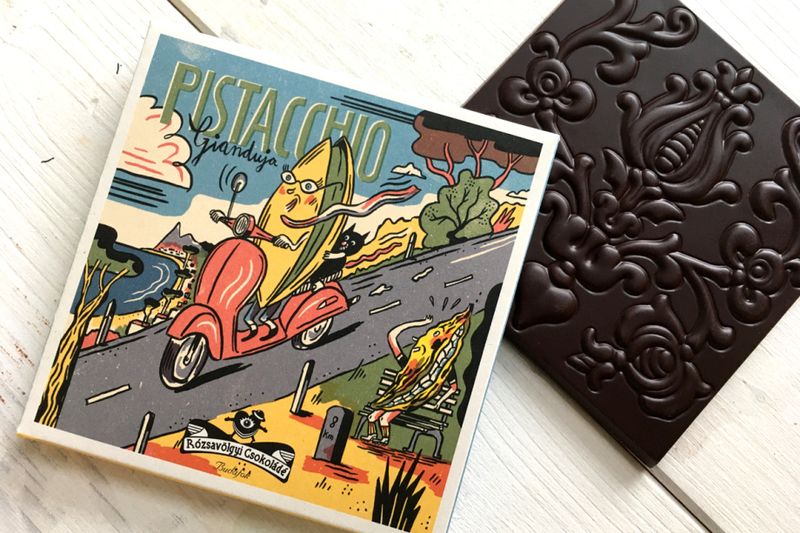 Gianduja Bar w/Pistachio, Rozsavolgyi Csokolade- 60g