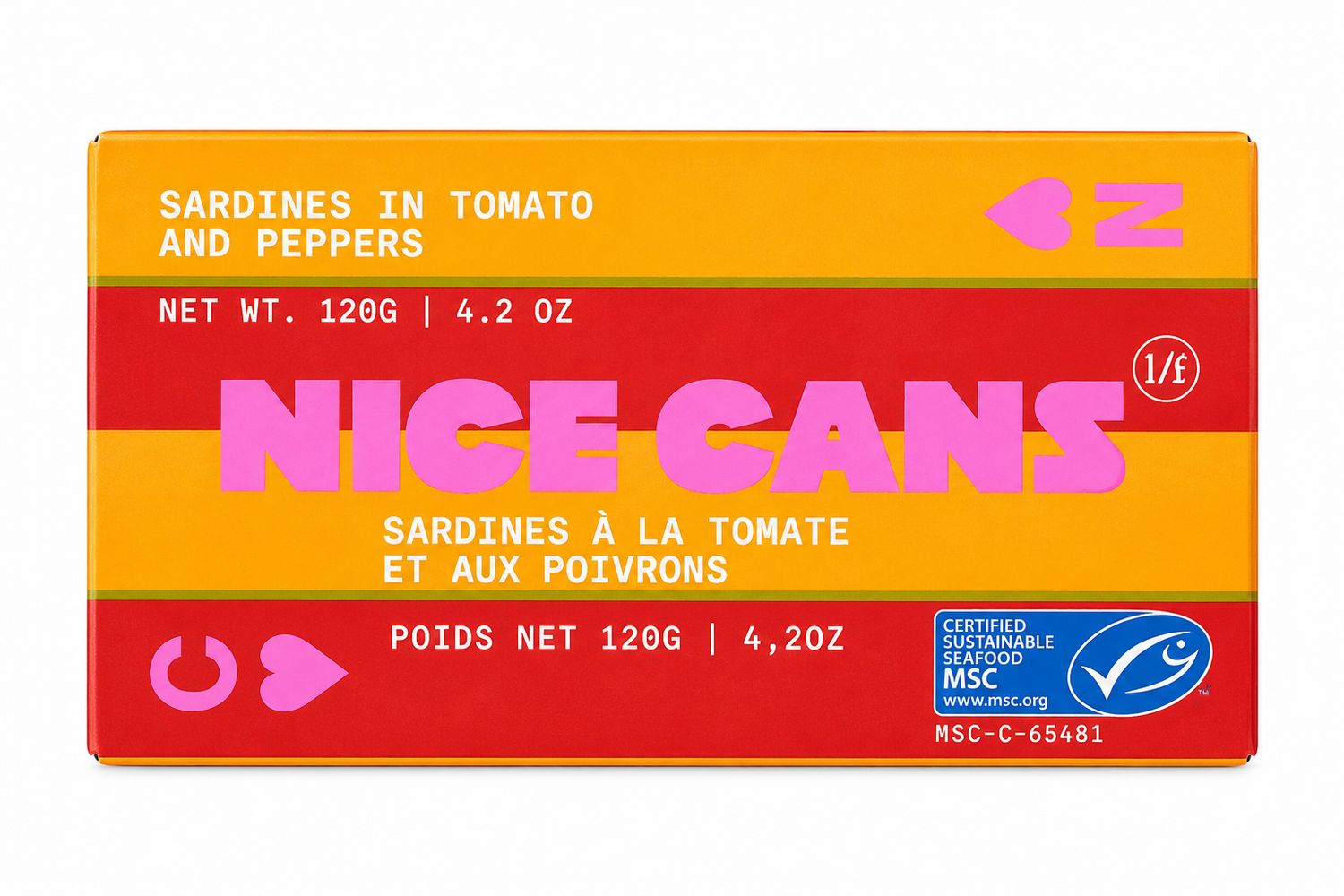Sardines in Tomato &amp; Peppers, Nice Cans-120g