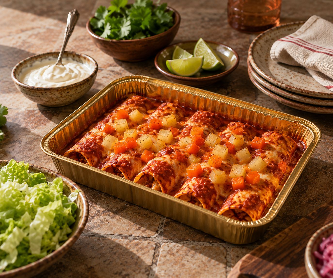 Hema &amp; Helvia's Enchiladas- 5 per dish