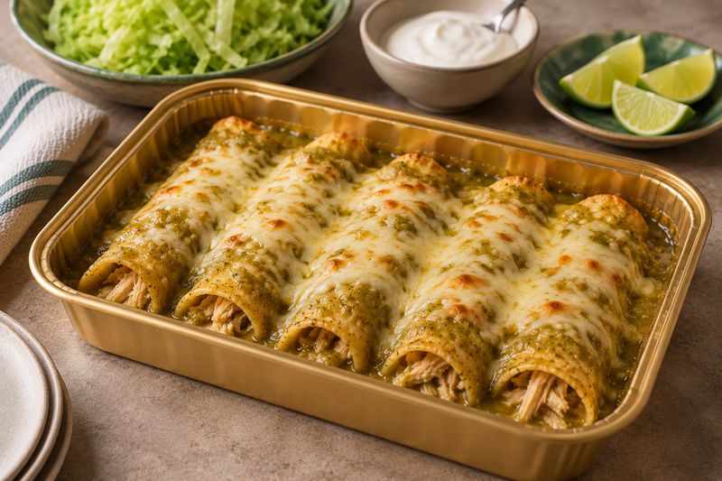 Hema &amp; Helvia's Green Chicken Enchiladas- 5 per dish