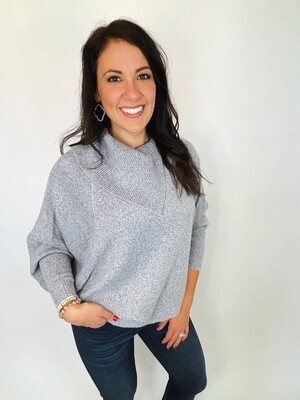 Allie Rose Grey Slouch Sweater - S