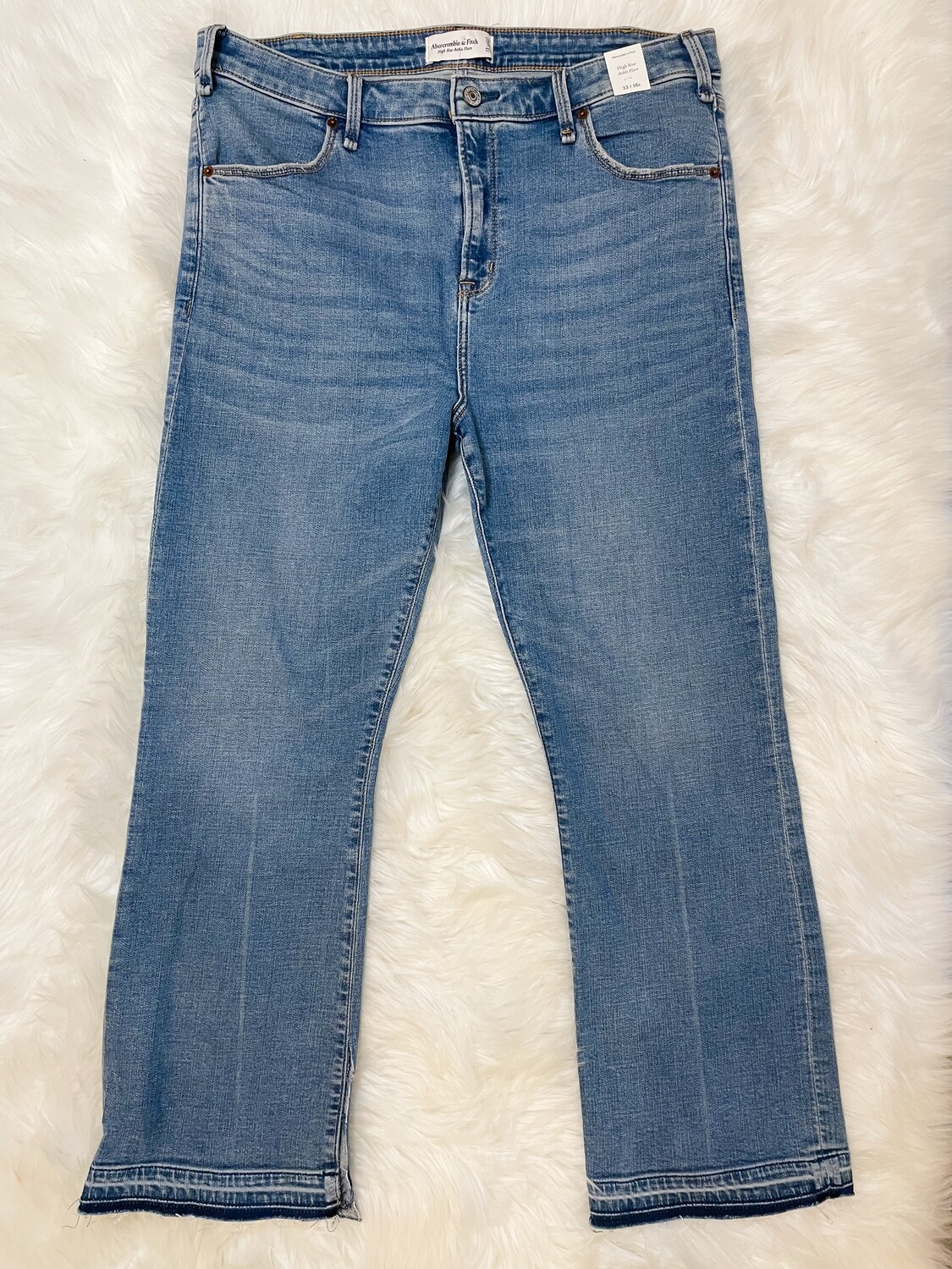 Abercrombie & Fitch High Rise Ankle Flare Jeans - Size 33
