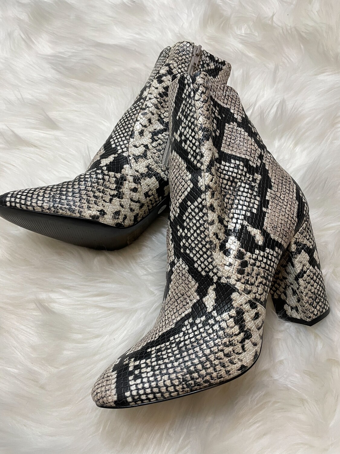Aldo Snakeskin Heel Bootie - Size 8.5