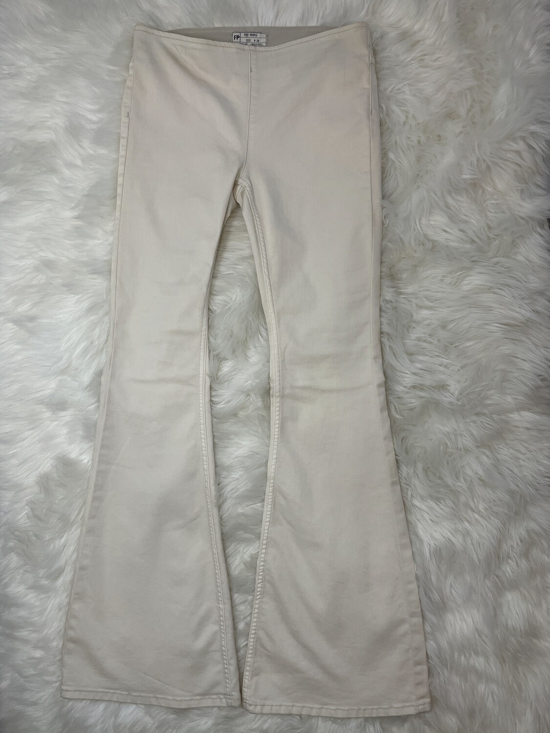 Free People Off White Flare Leg Pants - Size 28