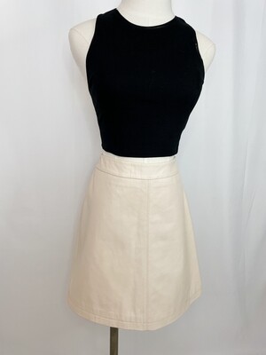 Cupcakes & Cashmere Bone Marrie Leather A-line Skirt - Size 6