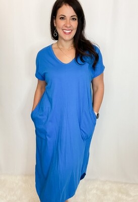 FP Beach Blue Shirt Dress - M