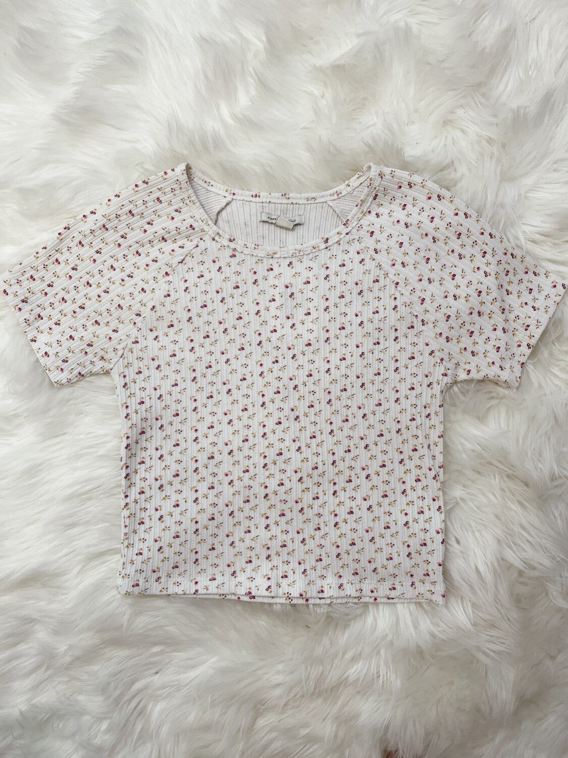 American Eagle White Floral Top - M