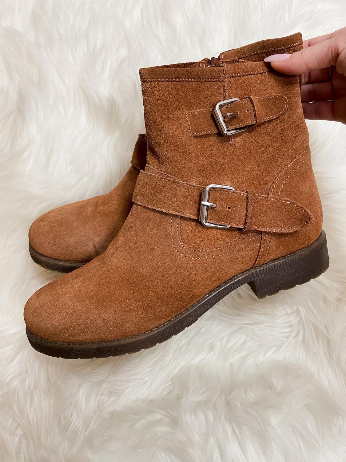 Steve Madden Brown Double Buckle Boots - Size 10