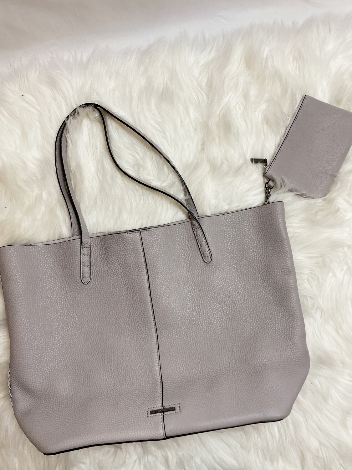 Rebecca Minkoff Grey Unlined Leather Tote