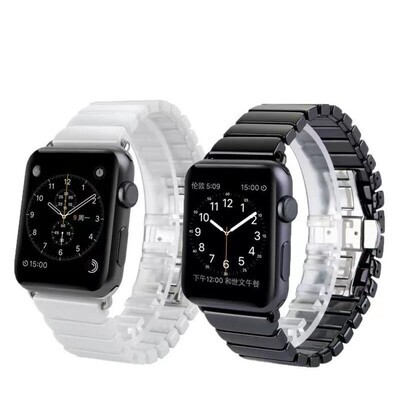 Keramik-Uhrenarmband für Apple iWatch (42/44/45mm) - Schwarz oder Weiss