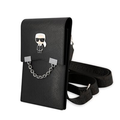 Karl Lagerfeld - 7" Handtasche/Smartphonetasche/Umhängetasche Schwarz