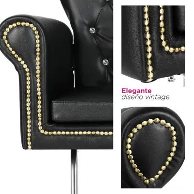 Silla estética belleza Alba Negro