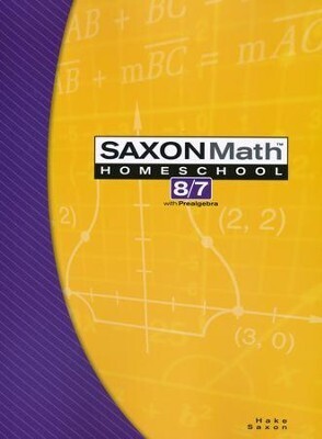 Saxon Math 8/7 3rd Edition, Student Text and Solutions Manual