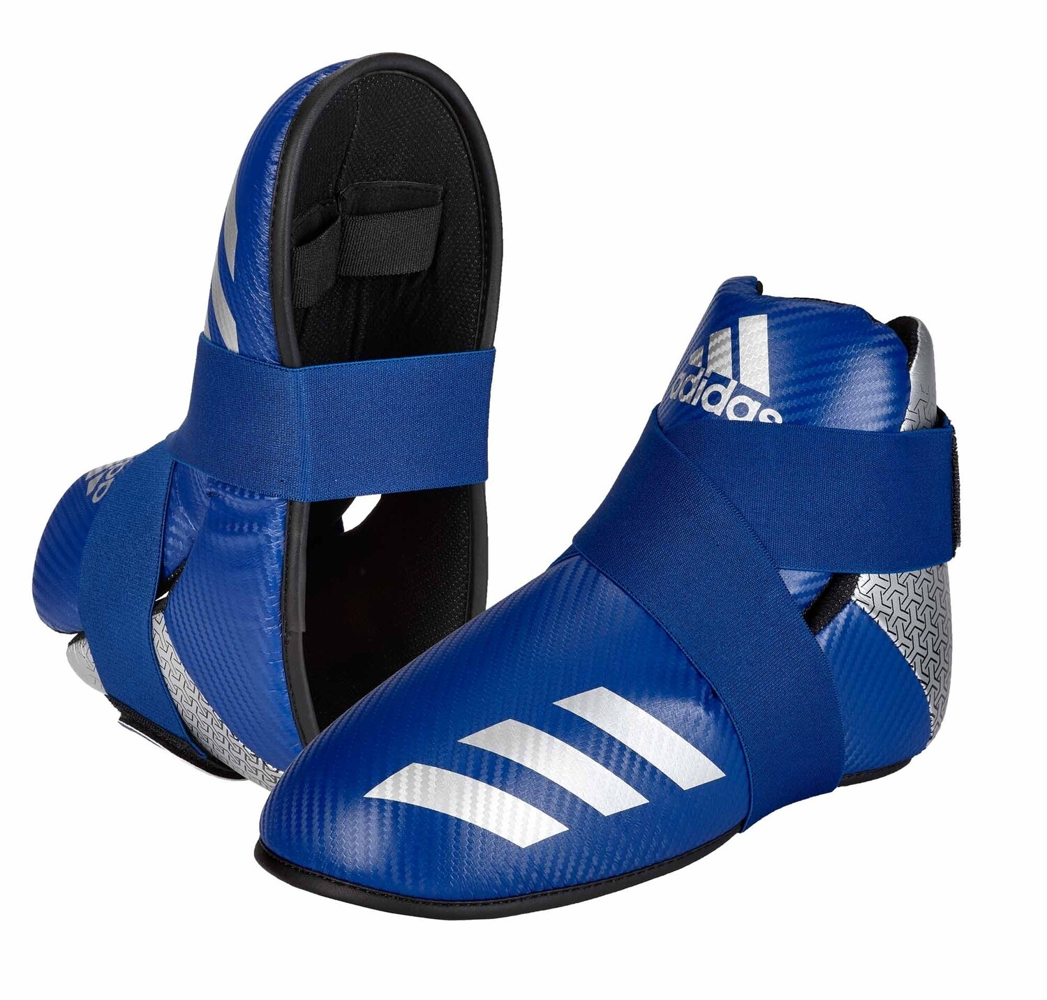 ADIDAS fotbeskyttere Blå og sølv