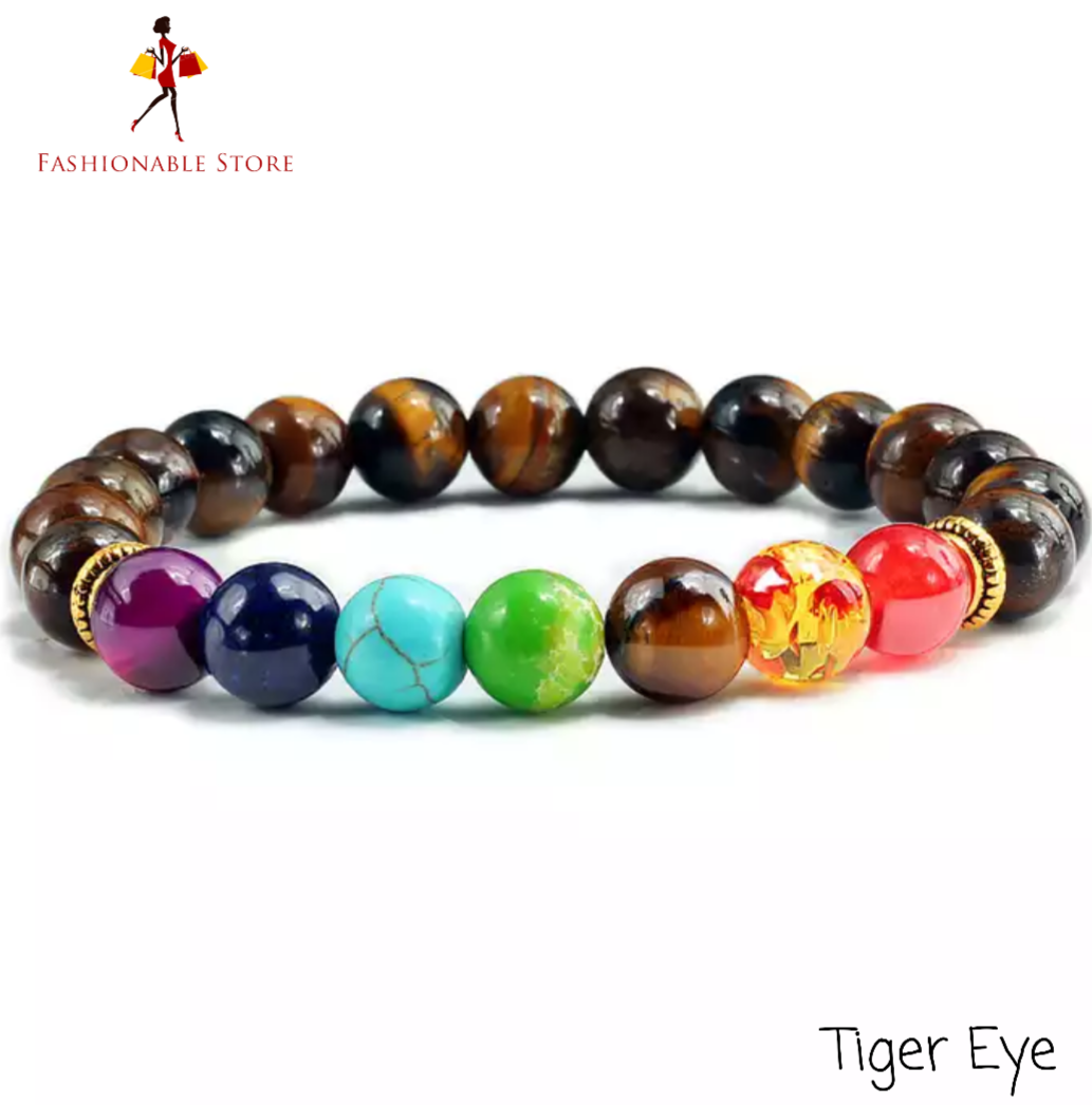 Natural 7 Chakra Beaded Bracelet