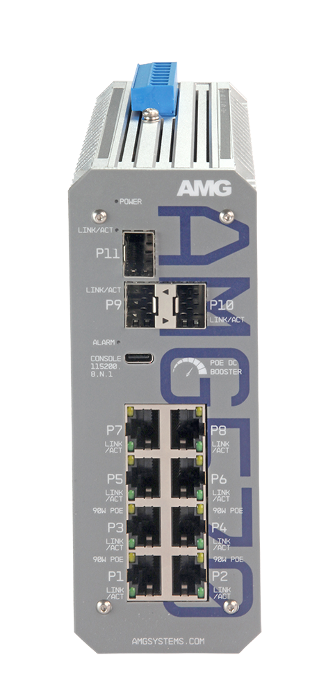 AMG570-4GBT-4G-3S-P190-LV Administrert PoE Switch - LV Booster