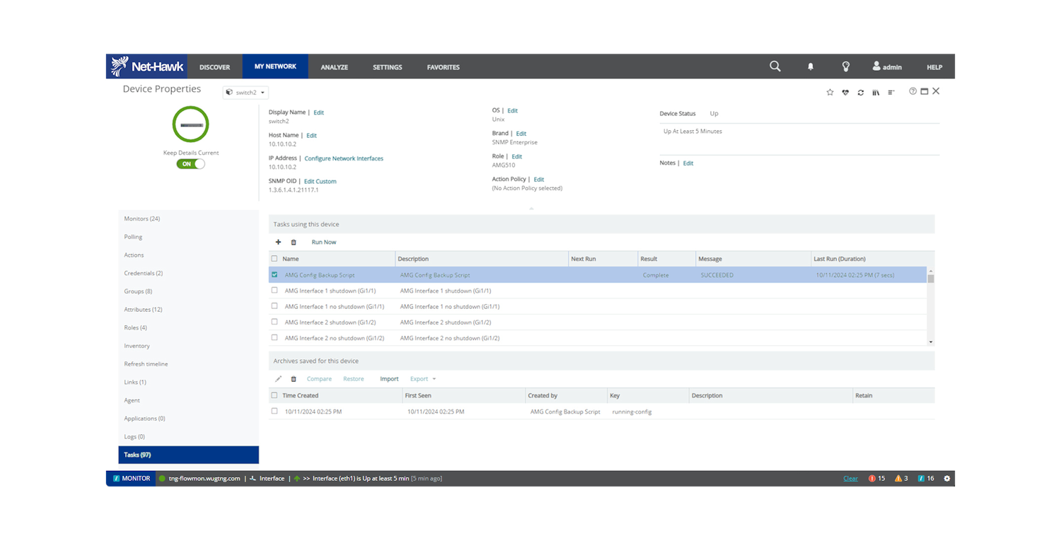Net-Hawk Configuration Management Plugin 100
