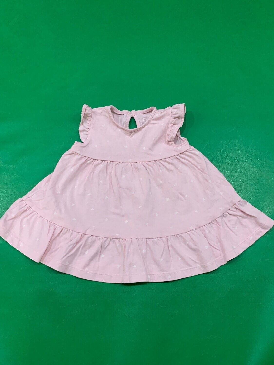 Pre-loved baby girl pink heart Dress 3 - 6 months