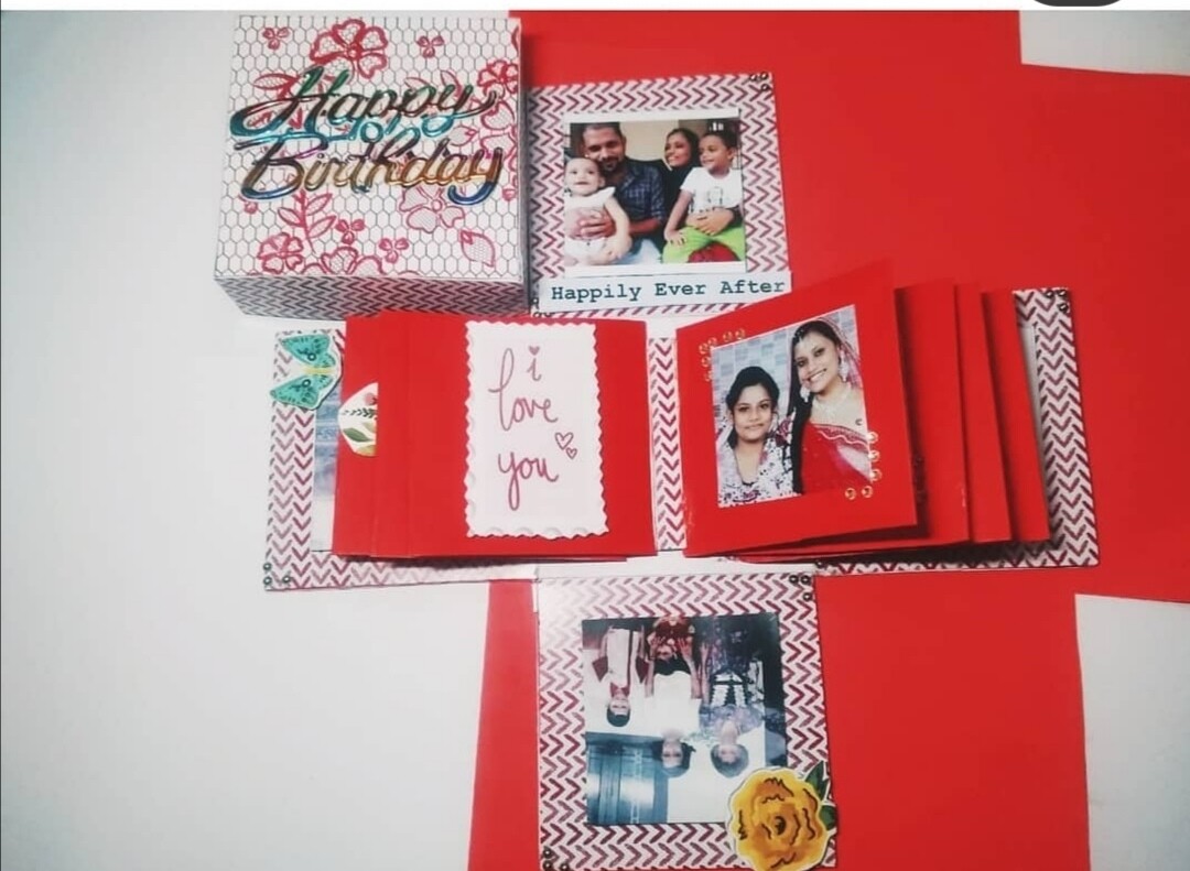Explosion box scrapbook