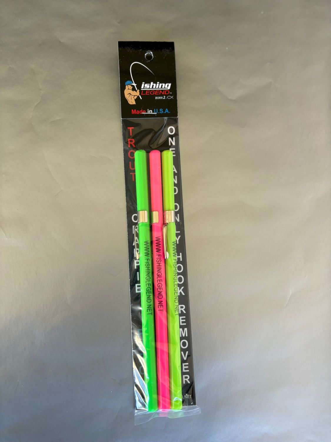 One and Only Hook Remover VHR7-MIX.                           (3 pack).   1 Charttreuse 1-Pink 1-Glo Yellow