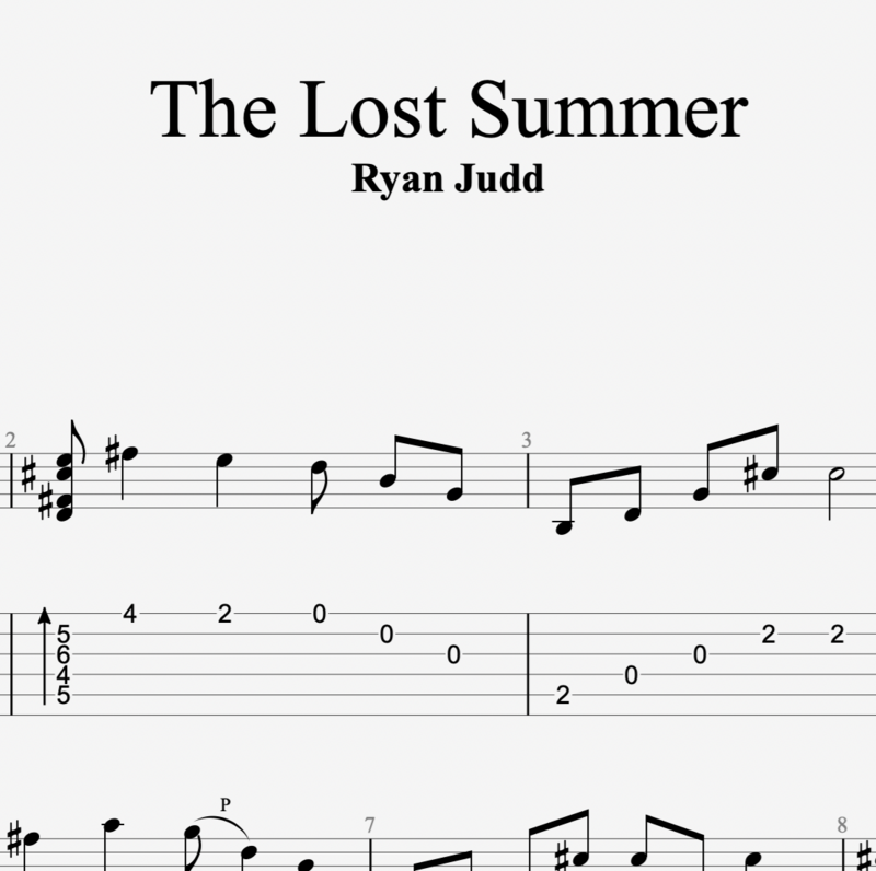 Guitar Tab and Standard Notation for &quot;The Lost Summer&quot;