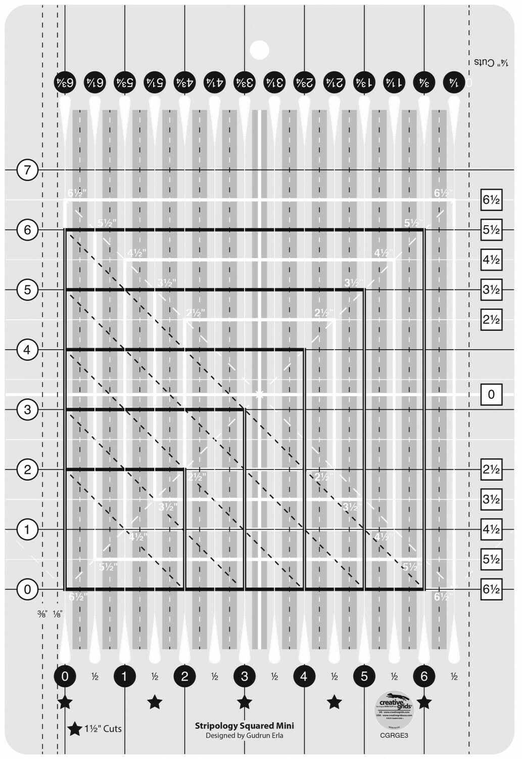 Creative Grids® Stripology Mini Quilt Ruler
