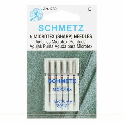 Schmetz Sharp / Microtex Machine Needle Size 80/12