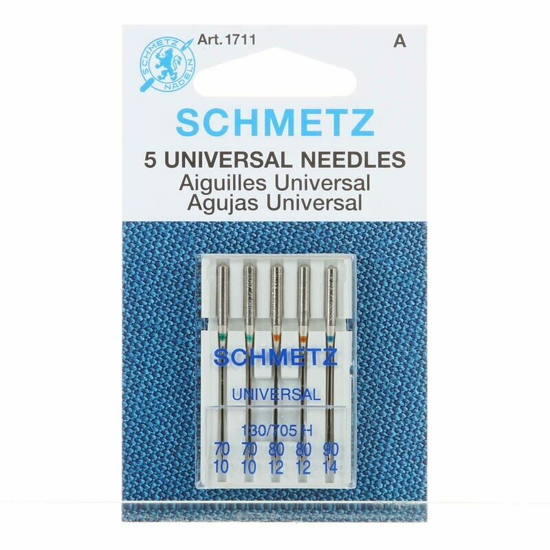 Schmetz Universal Machine Needle Assorted Sizes 70/80/90 5ct