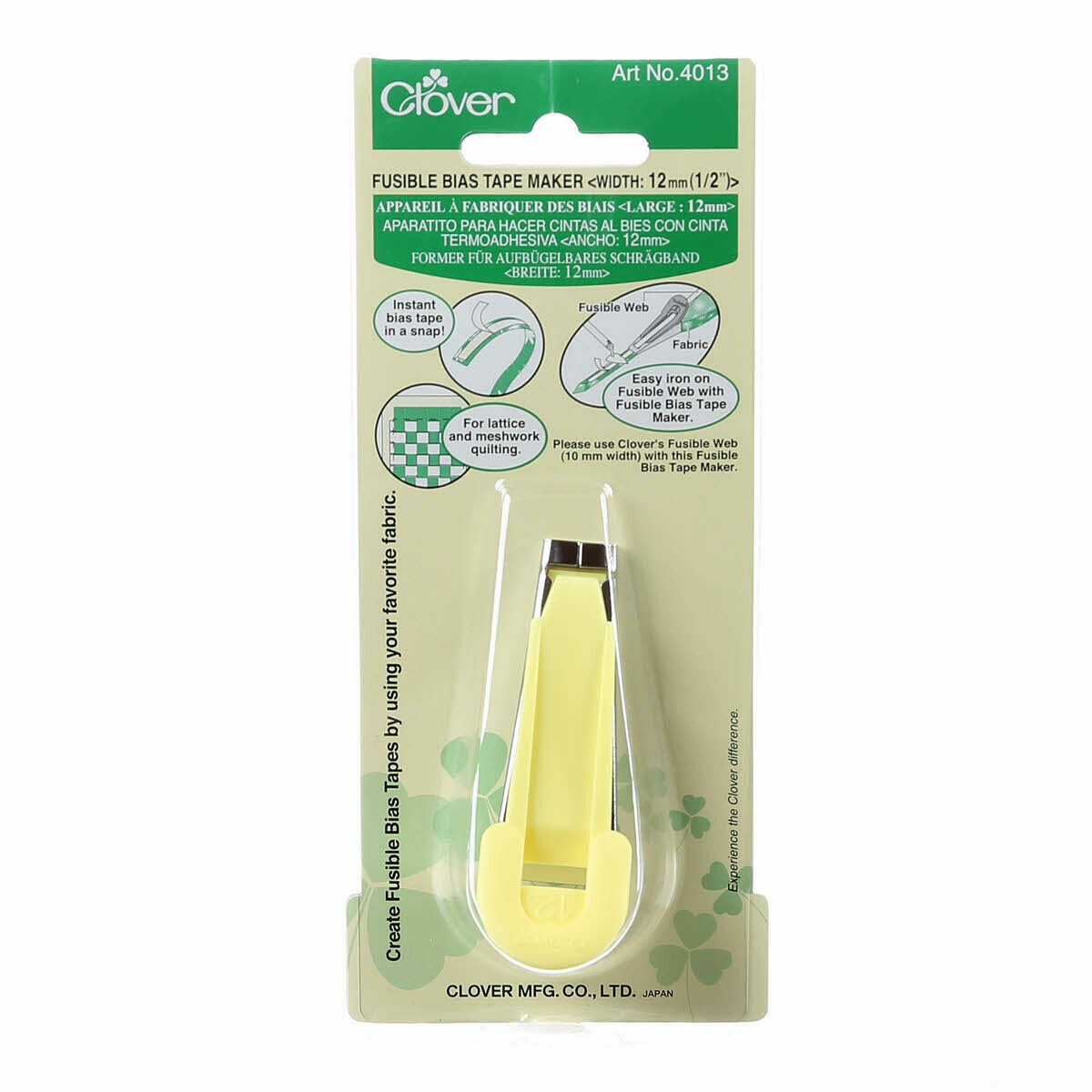Clover Fusible Bias Tape Maker 12mm, 1/2in