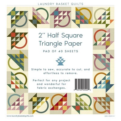 2" Finished Triangle Paper Pad - 10" x 10" fabric