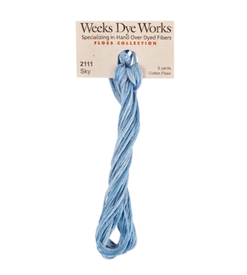 Hand Over-Dyed Floss Cotton 6-Strand - Sky