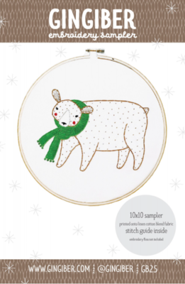 Gingiber Merriment Embroidery Sampler - Bear