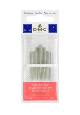 DMC Assorted Embroidery Needles Sizes 5-10