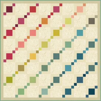 Gemstones in Linen Texture Collection Fabric Kit