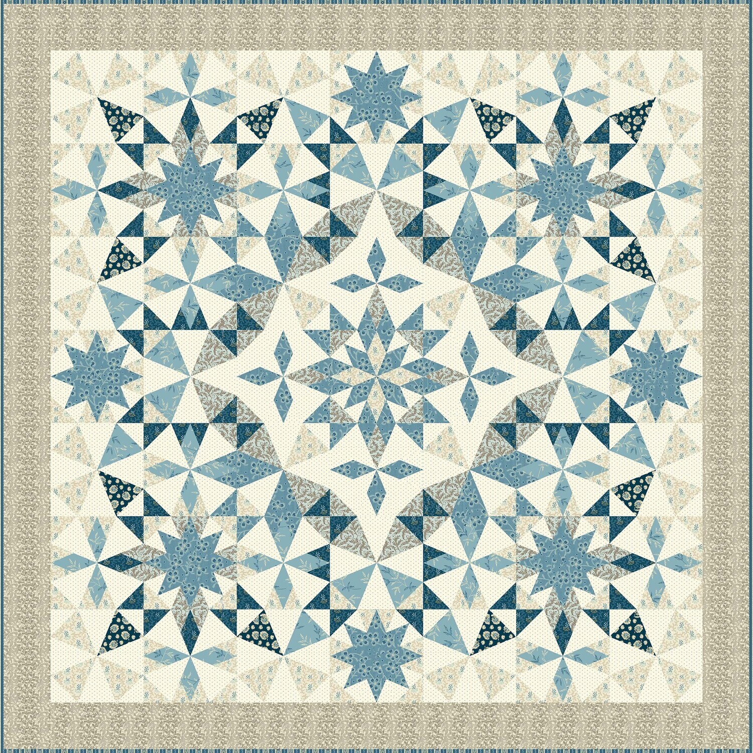 Alaska - Cocoa Blue PRE-CUT Fabric Kit