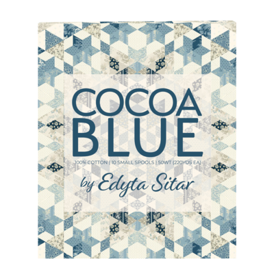Edyta Sitar "Cocoa Blue" Thread Set by Aurifil
