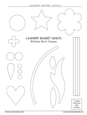 Stencil - Birthday Applique Shapes