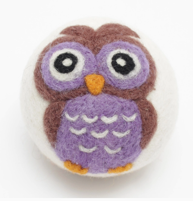 Wool Dryer Ball - Purple Owl