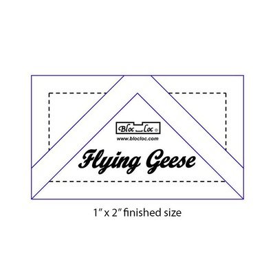 Bloc-Loc 1" x 2" Finished Size Flying Geese Ruler